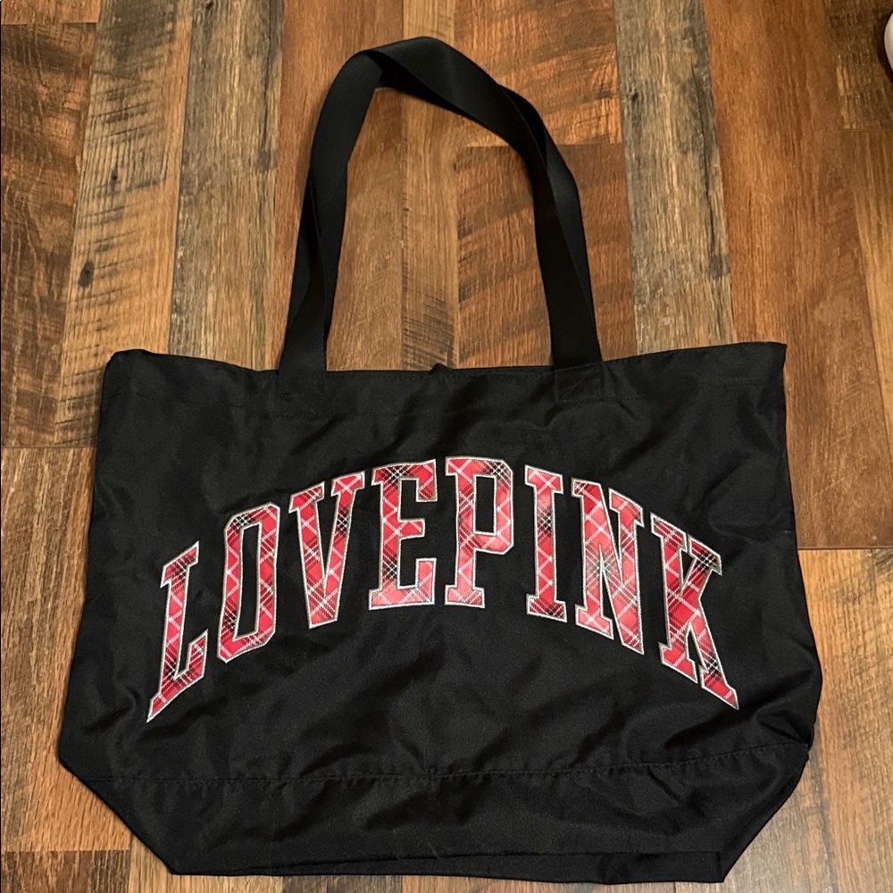 PINK Victoria's Secret Black and Red Love Tote